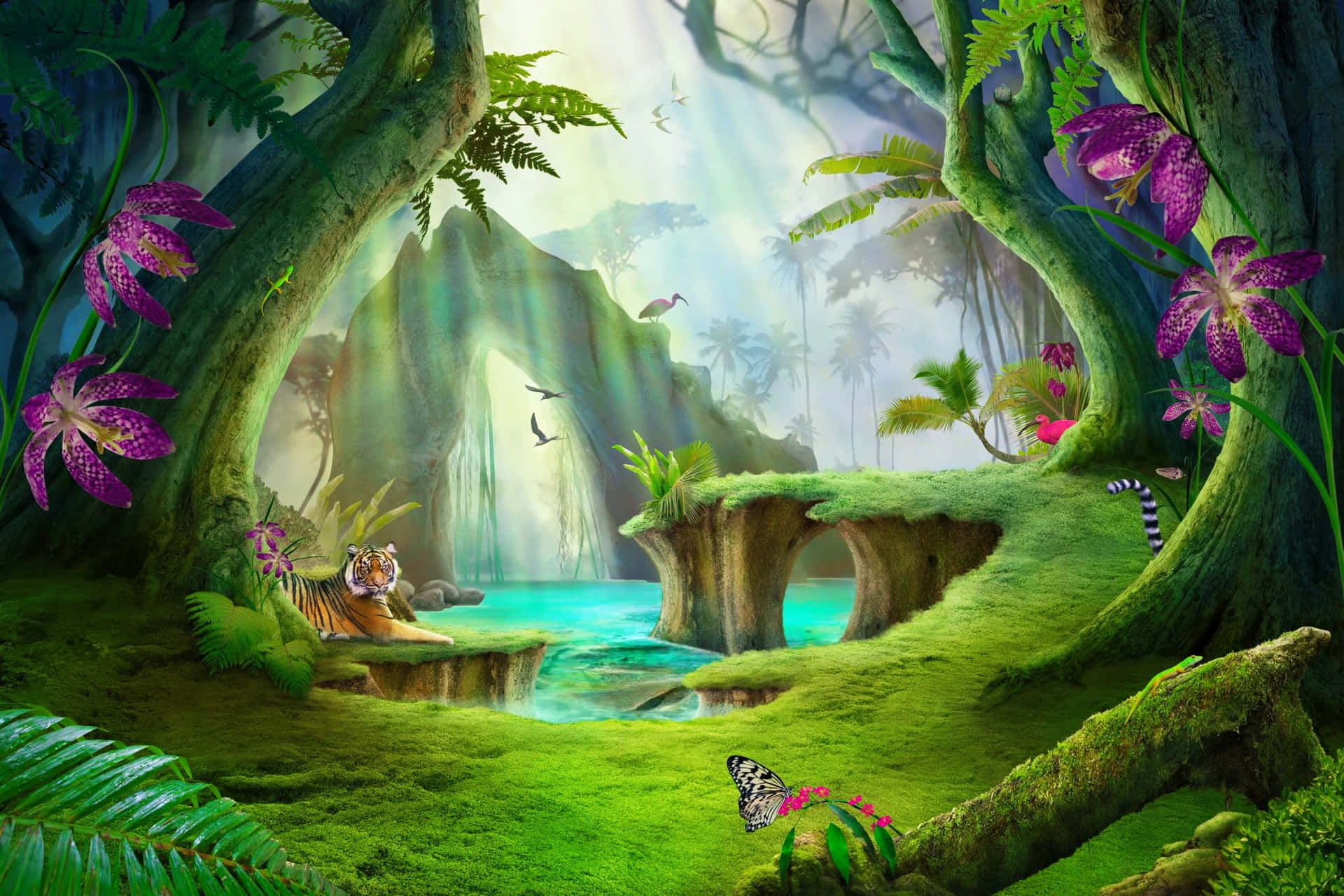 Enchanted Forest Magical Path Wallpaper