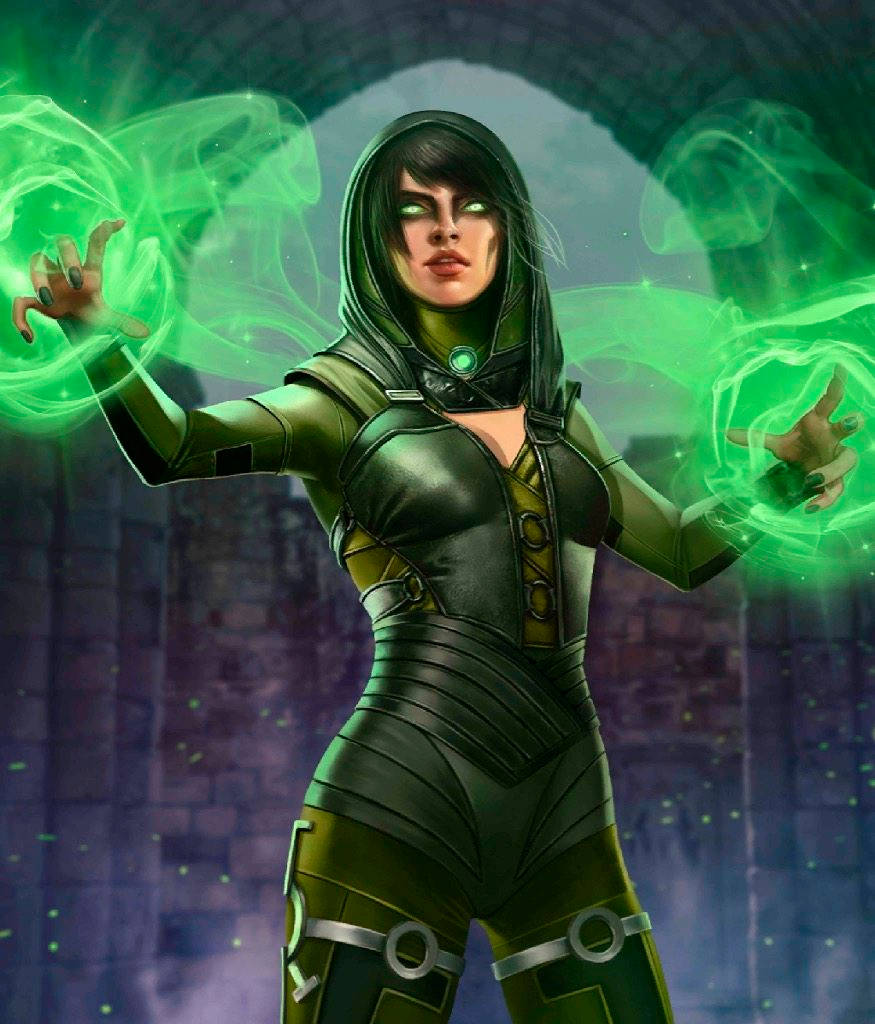 Enchantress Magical Green Aura Wallpaper