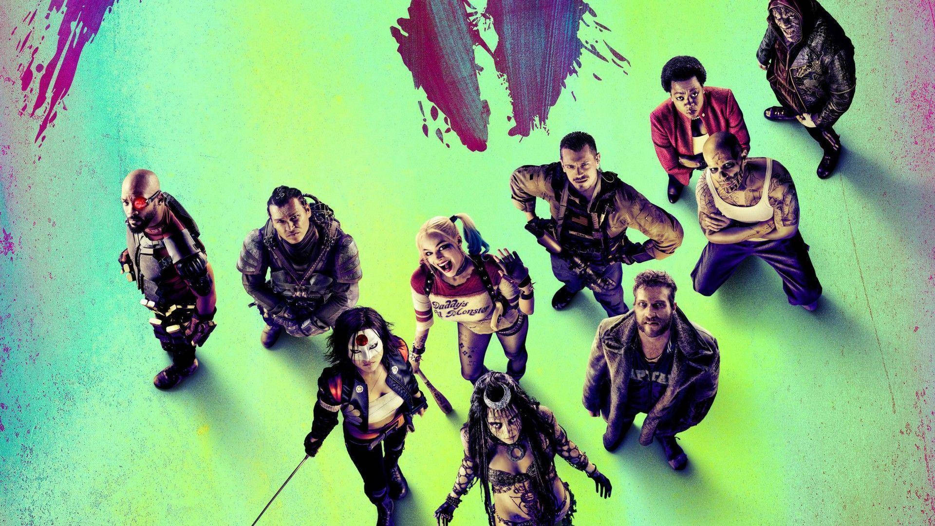 Enchantress With Suicide Squad Cast Wallpaper