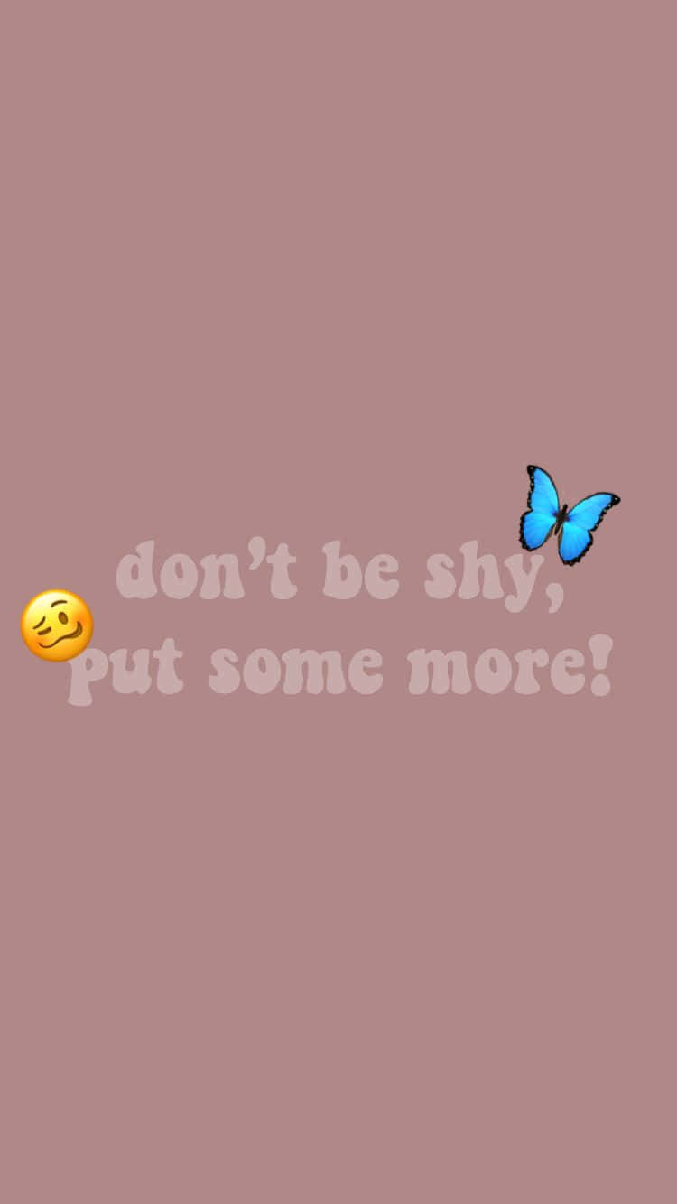 Encouraging Butterfly Emoji Wallpaper
