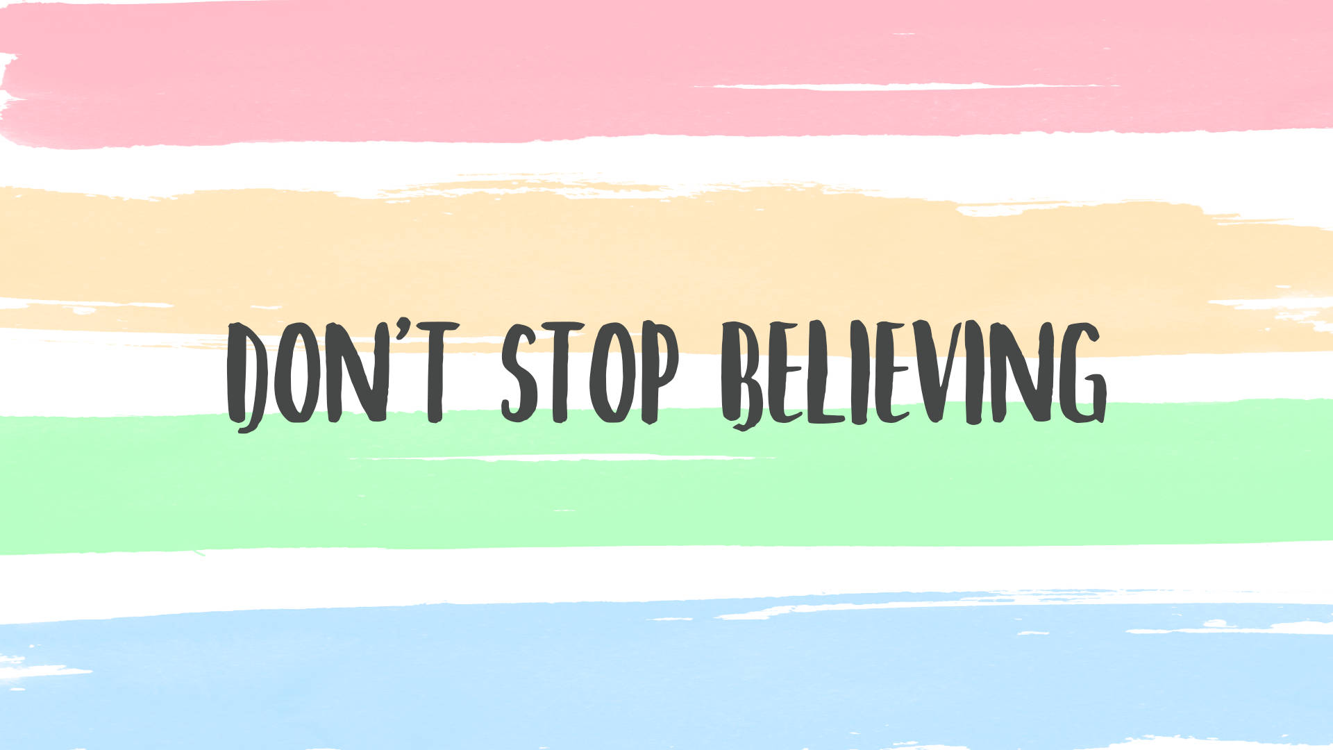 Encouraging Quotes Don't Stop Believing Wallpaper