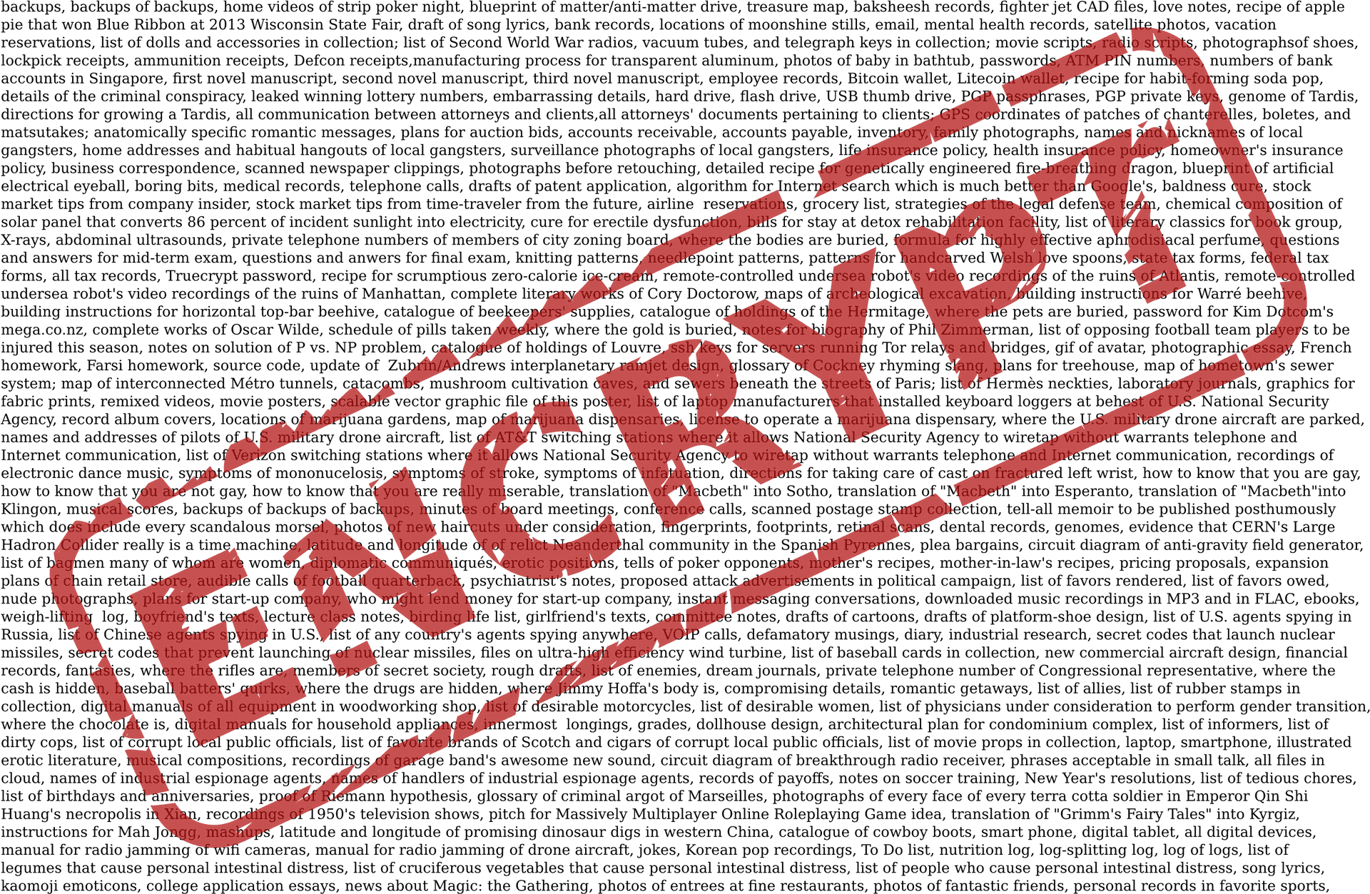 Encrypted Text Backgroundwith Red Stamp PNG