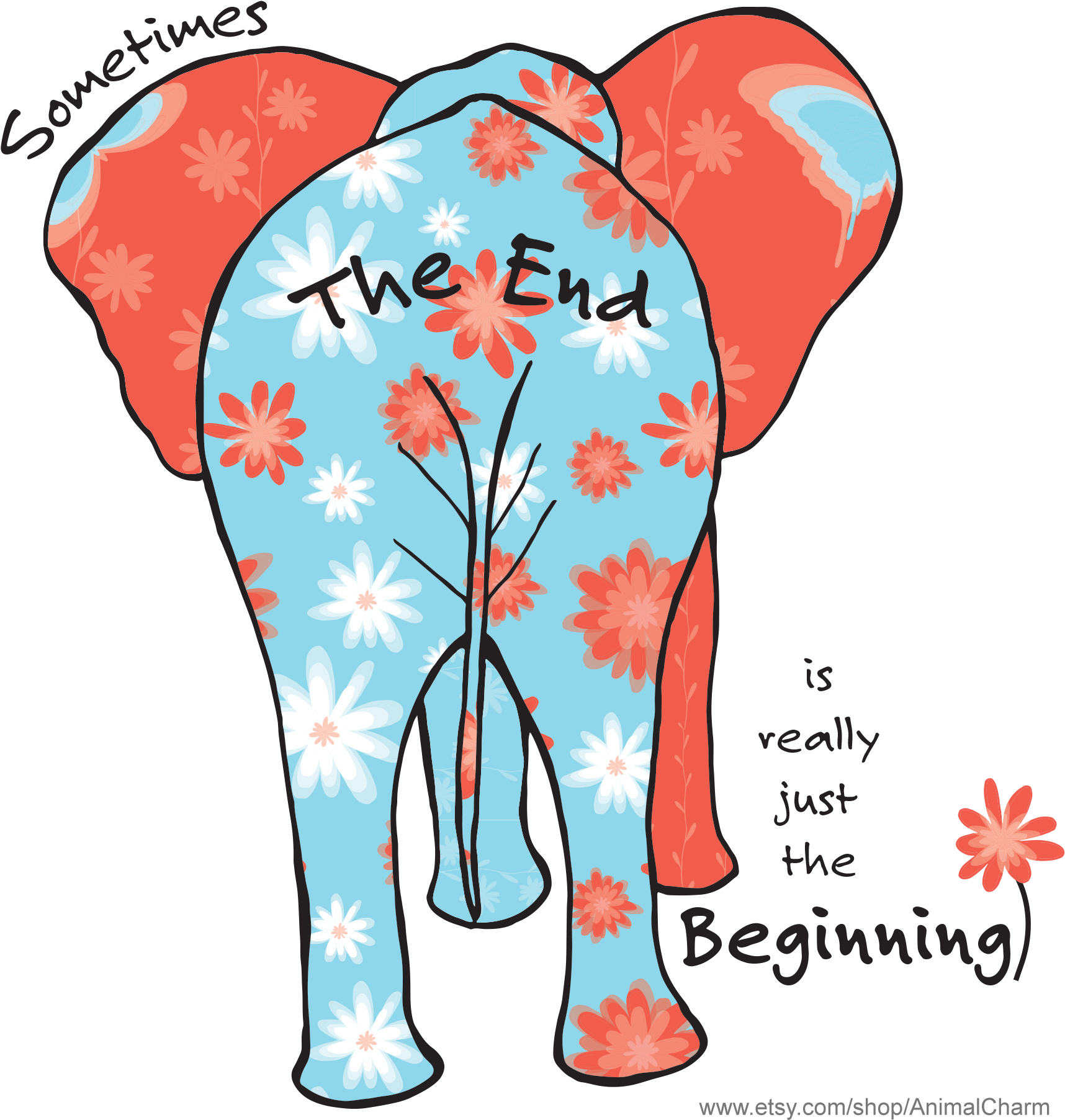 End Beginning Elephant Artwork PNG