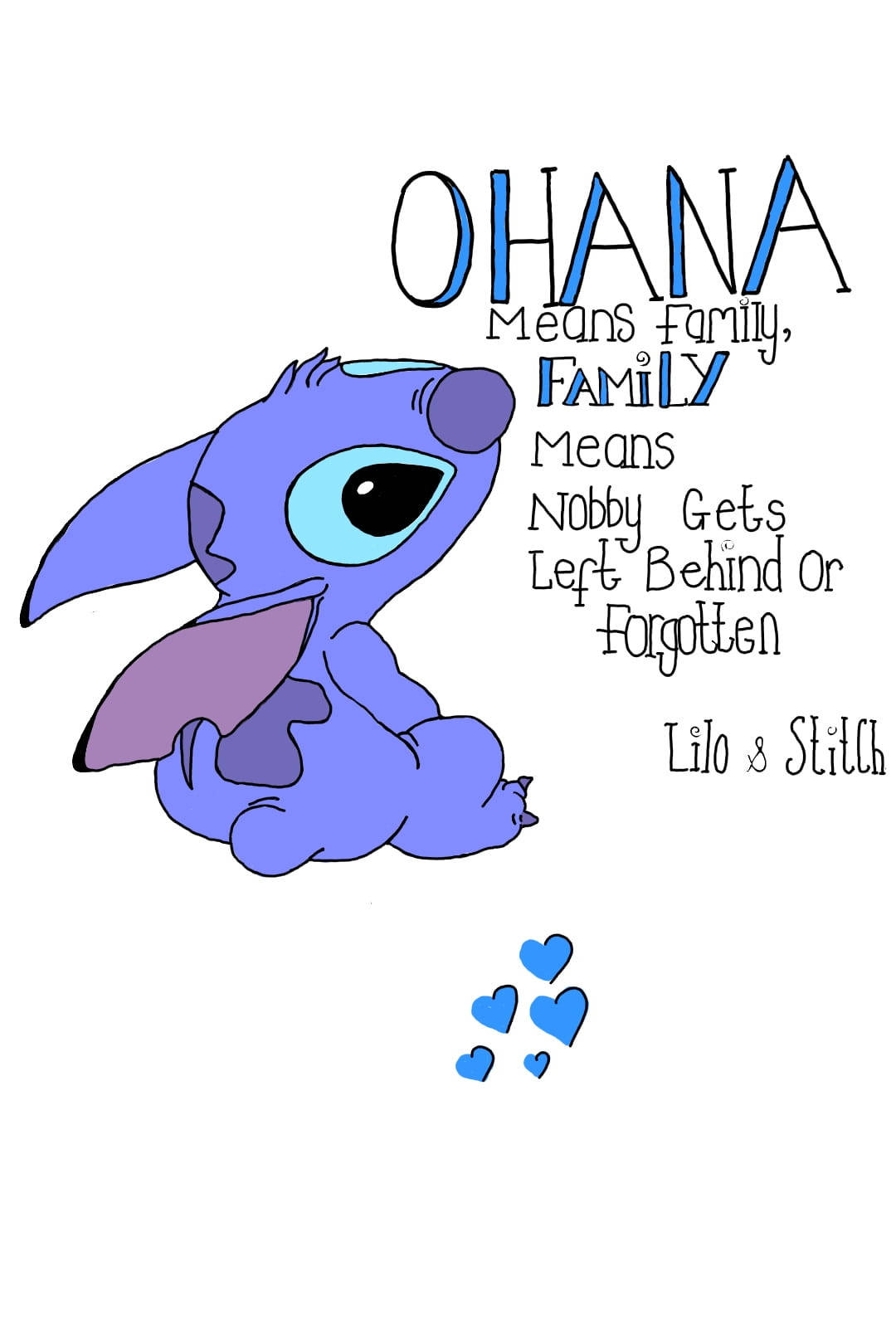 Endearing Lilo And Stitch Ohana Quote Background