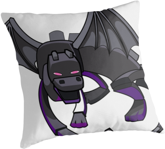 Ender Dragon Cartoon Cushion Design PNG