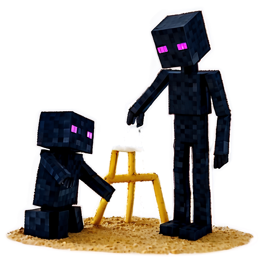 Enderman Building A Sandcastle Png 62 PNG