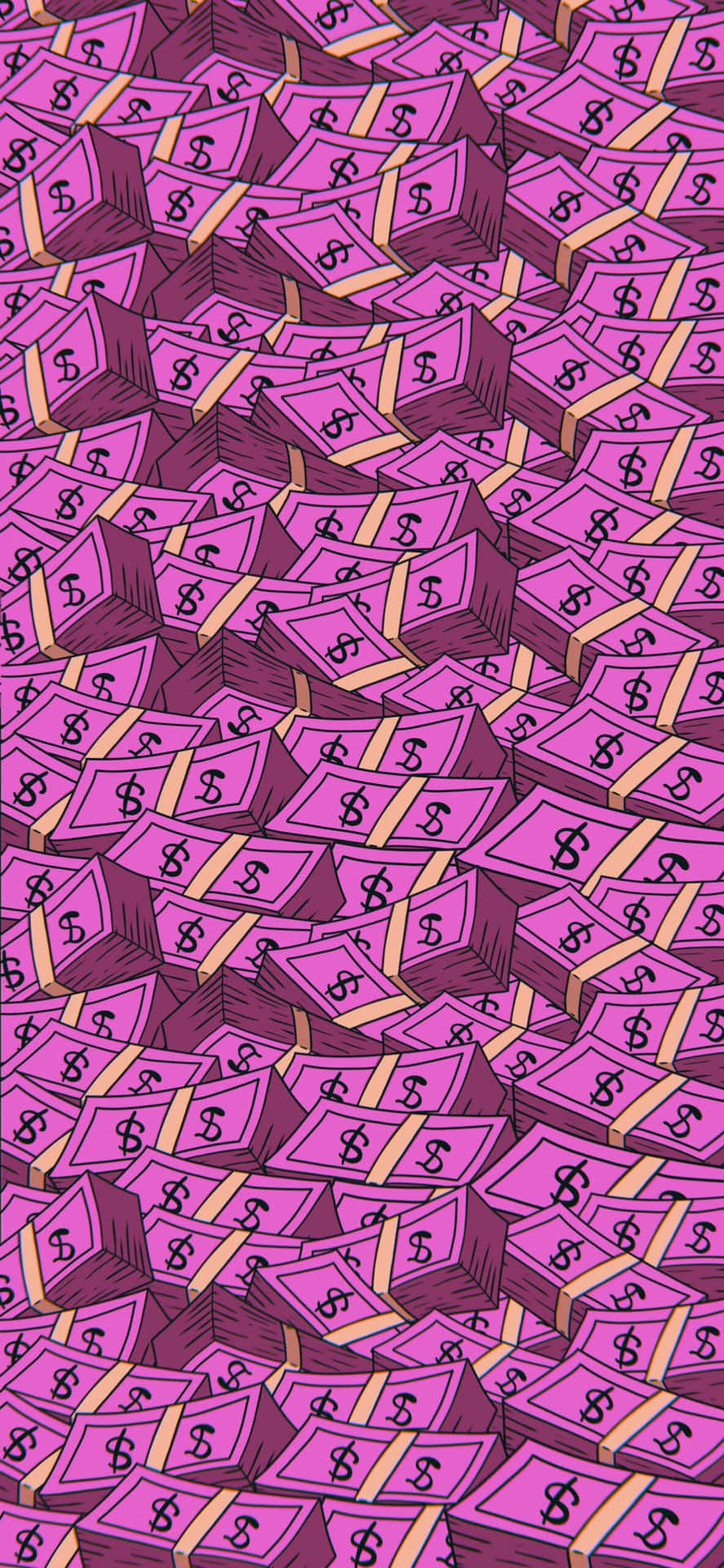 Endless Cash Illustration Wallpaper