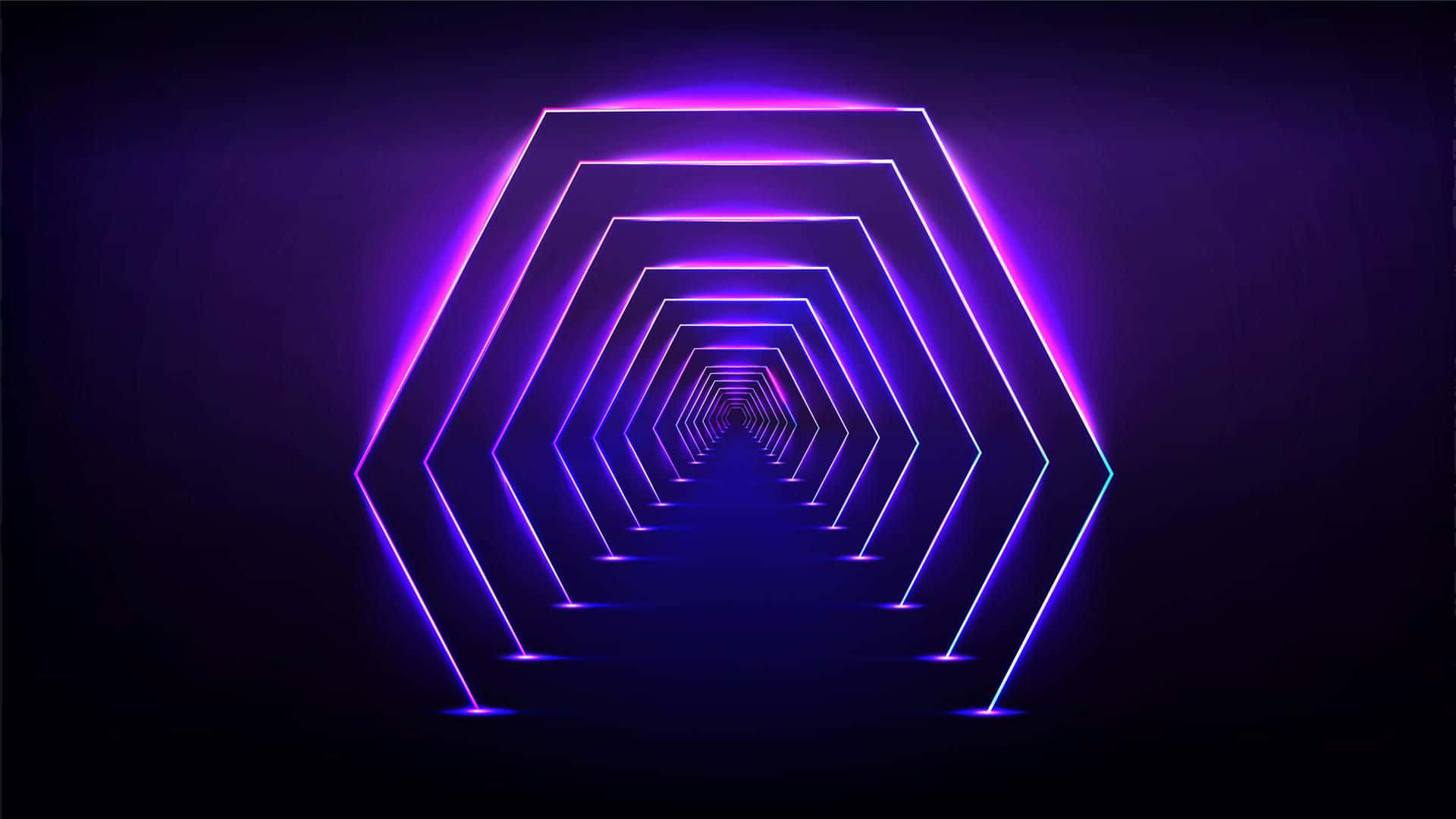 Endless Ultraviolet Tunnel Wallpaper