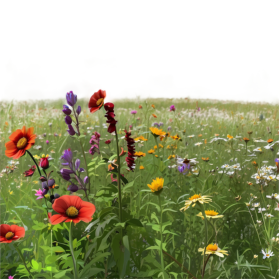 Endless Wildflower Field Png Cig35 PNG