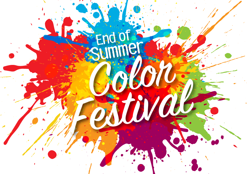 Endof Summer Color Festival Graphic PNG