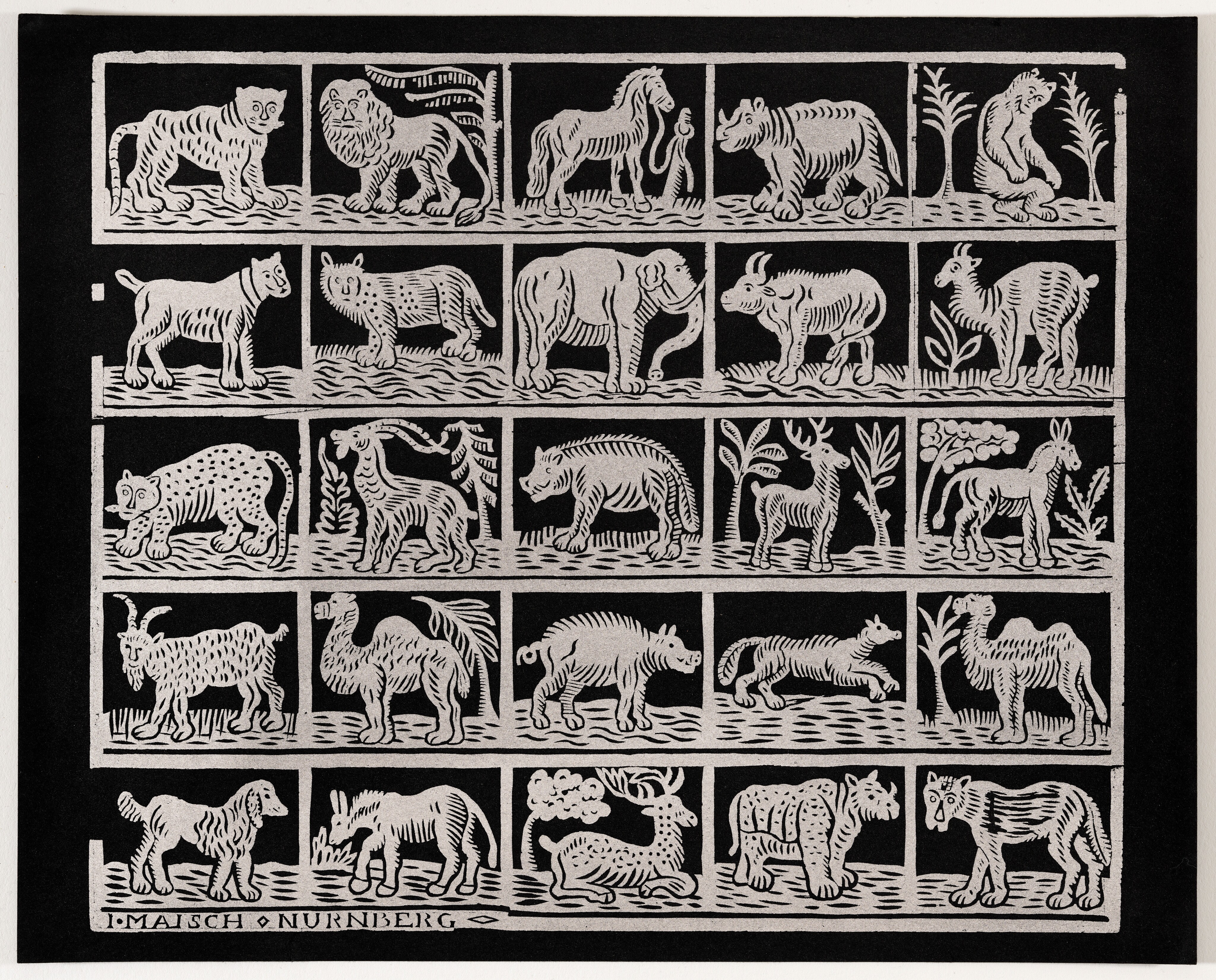 Endpaper with Animals Wallpaper