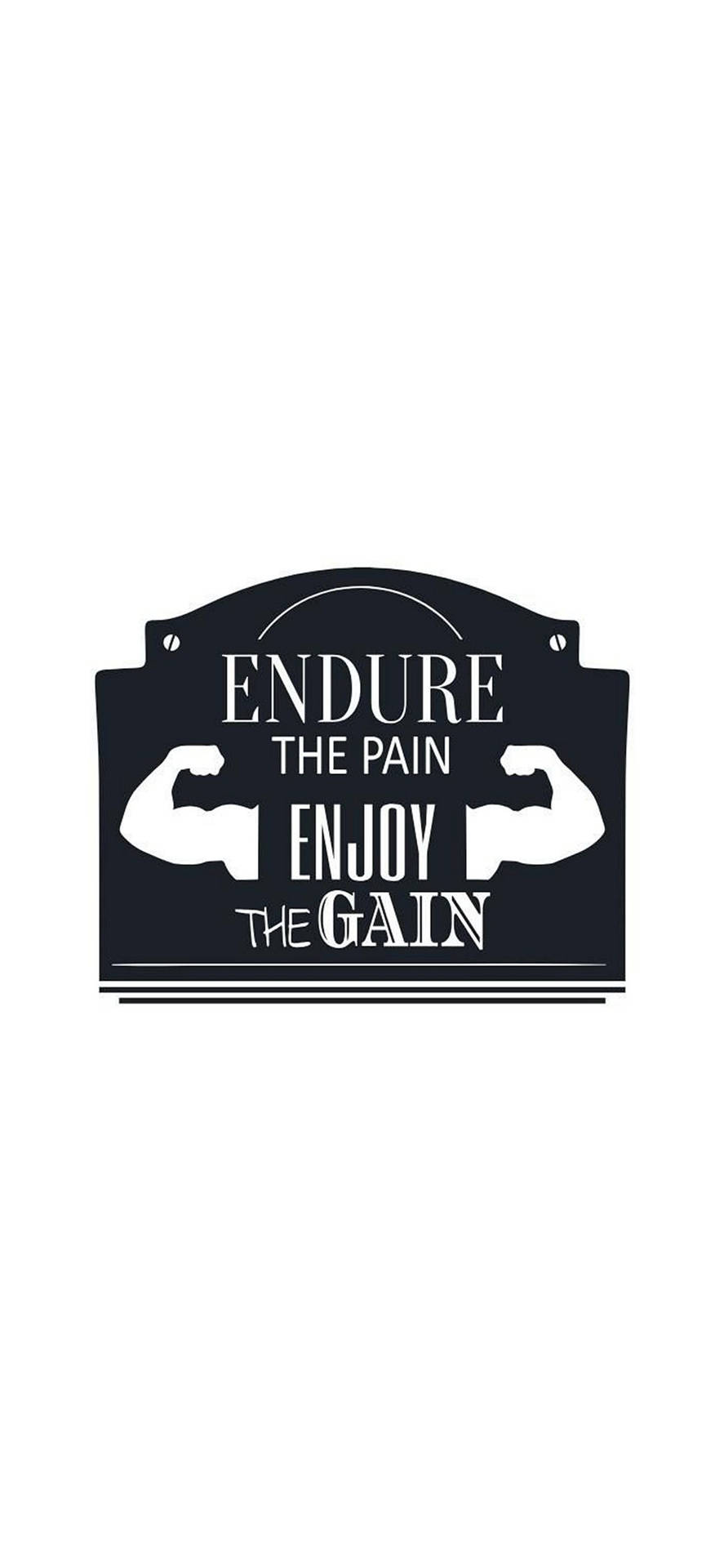 Endure Pain Motivational Iphone Wallpaper
