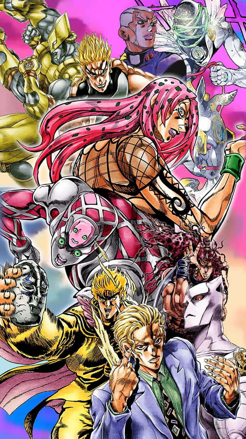 Energetic Characters Of Jojo's Bizarre Adventure In Action