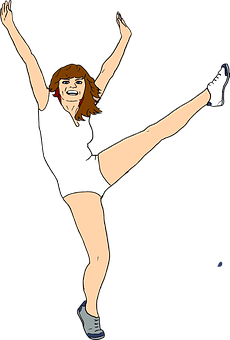 Energetic Dance Move Cartoon PNG