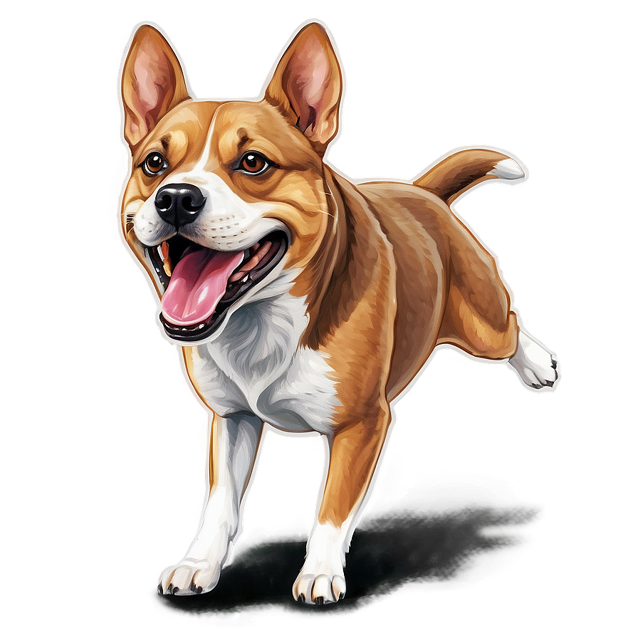 Energetic Dog Running Png Cfp PNG