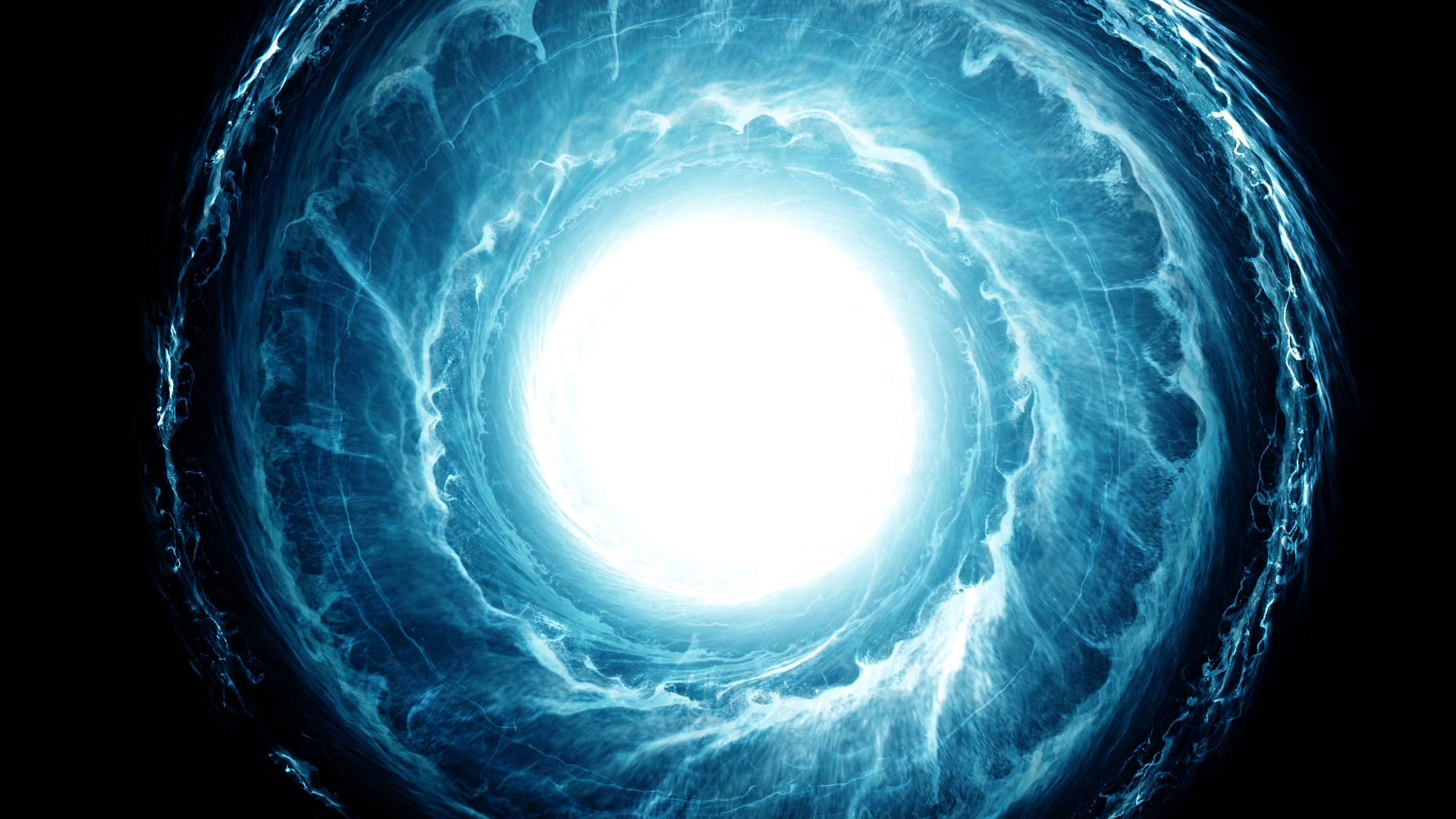 Energi I Blå Spiral Wallpaper