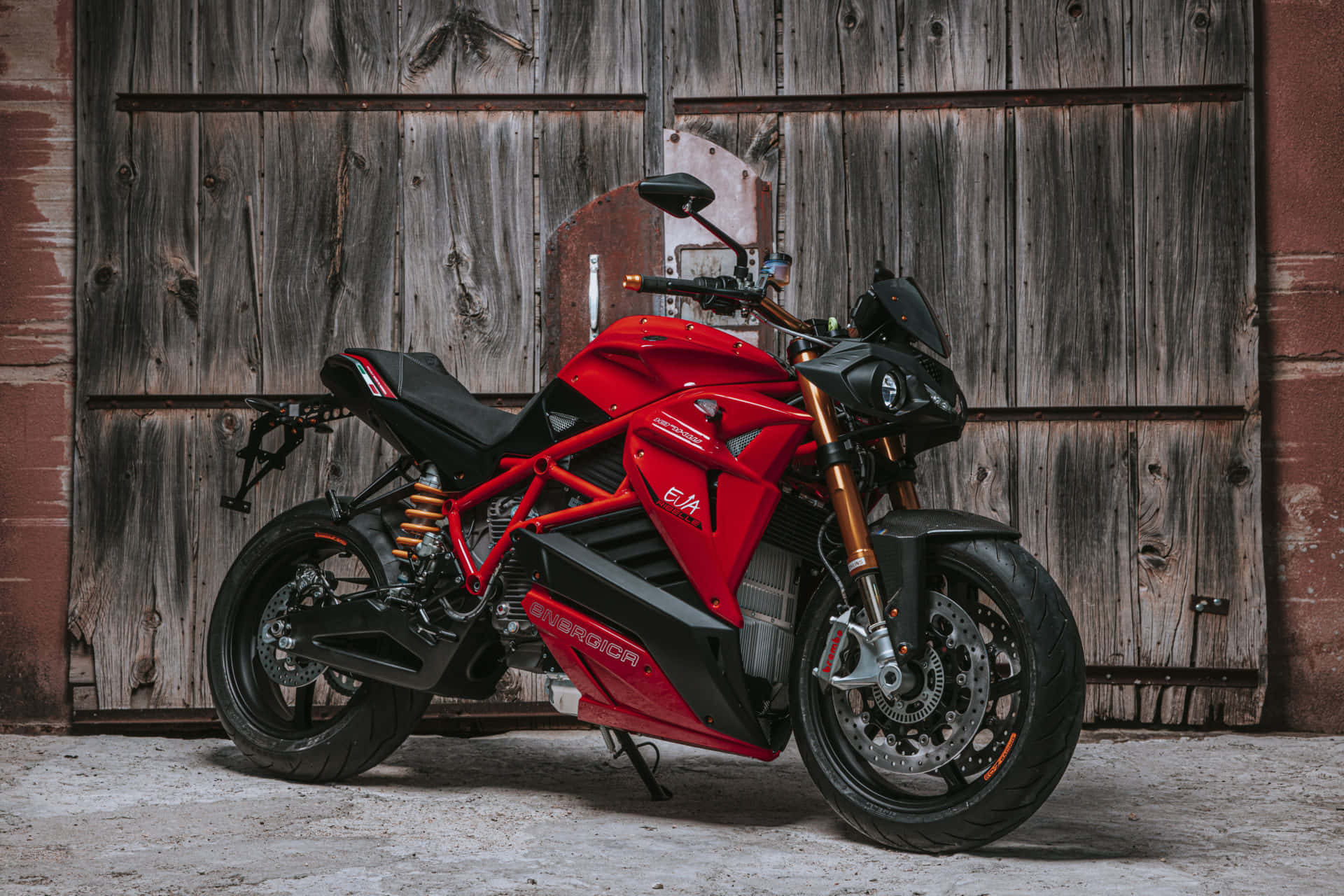 Moto Électrique Energica Rouge Fond d'écran