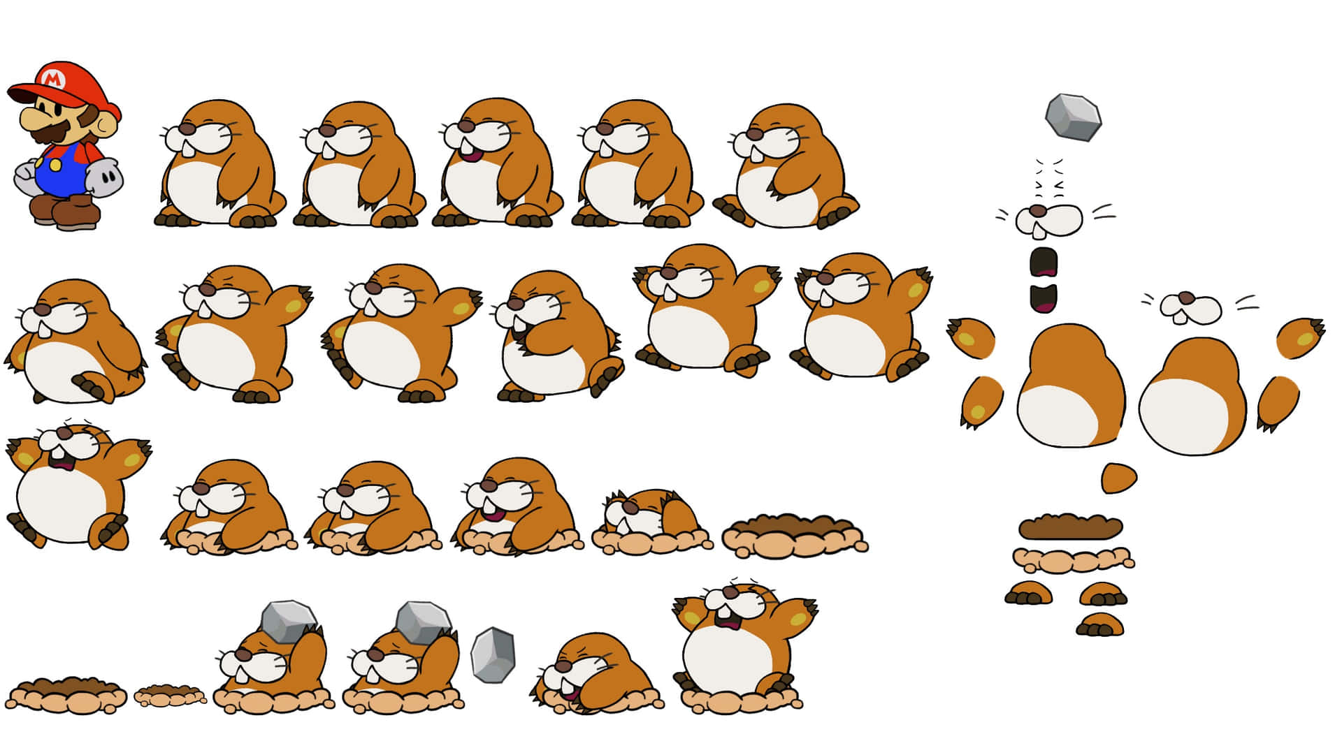 Energized Monty Mole Character In Action Wallpaper