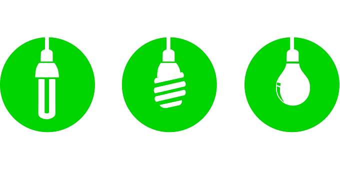 Energy Efficient Lightbulbs Graphic PNG