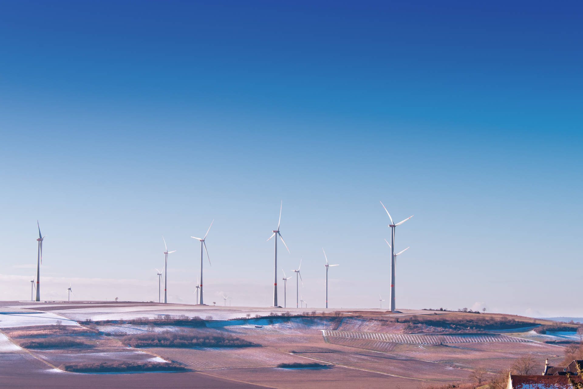 Energiewindmühlen In Der Wüste. Wallpaper
