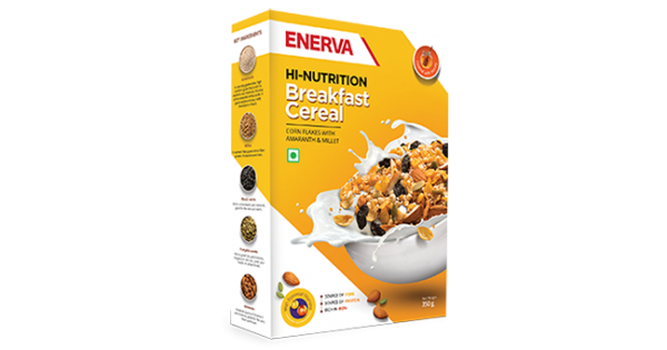 Enerva Hi Nutrition Breakfast Cereal Box PNG