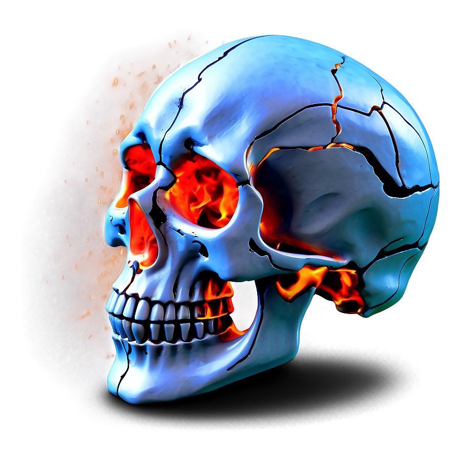 Enflamed Skull Display Png 06252024 PNG