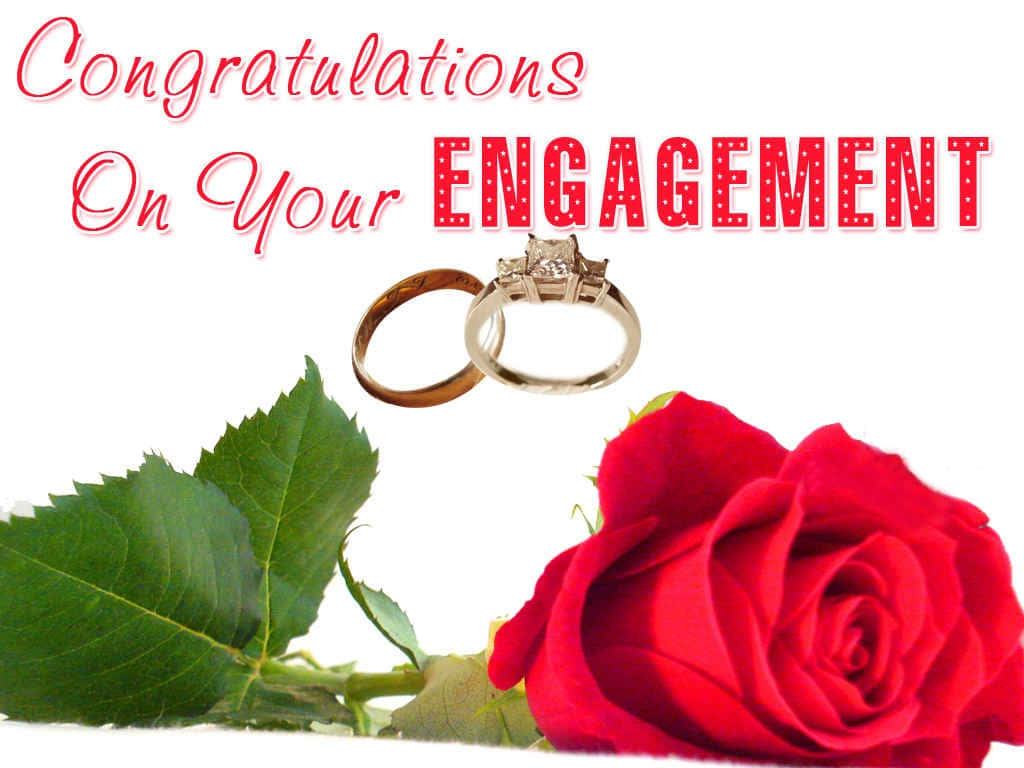 Engagement Greeting Matching Couple Rings Wallpaper