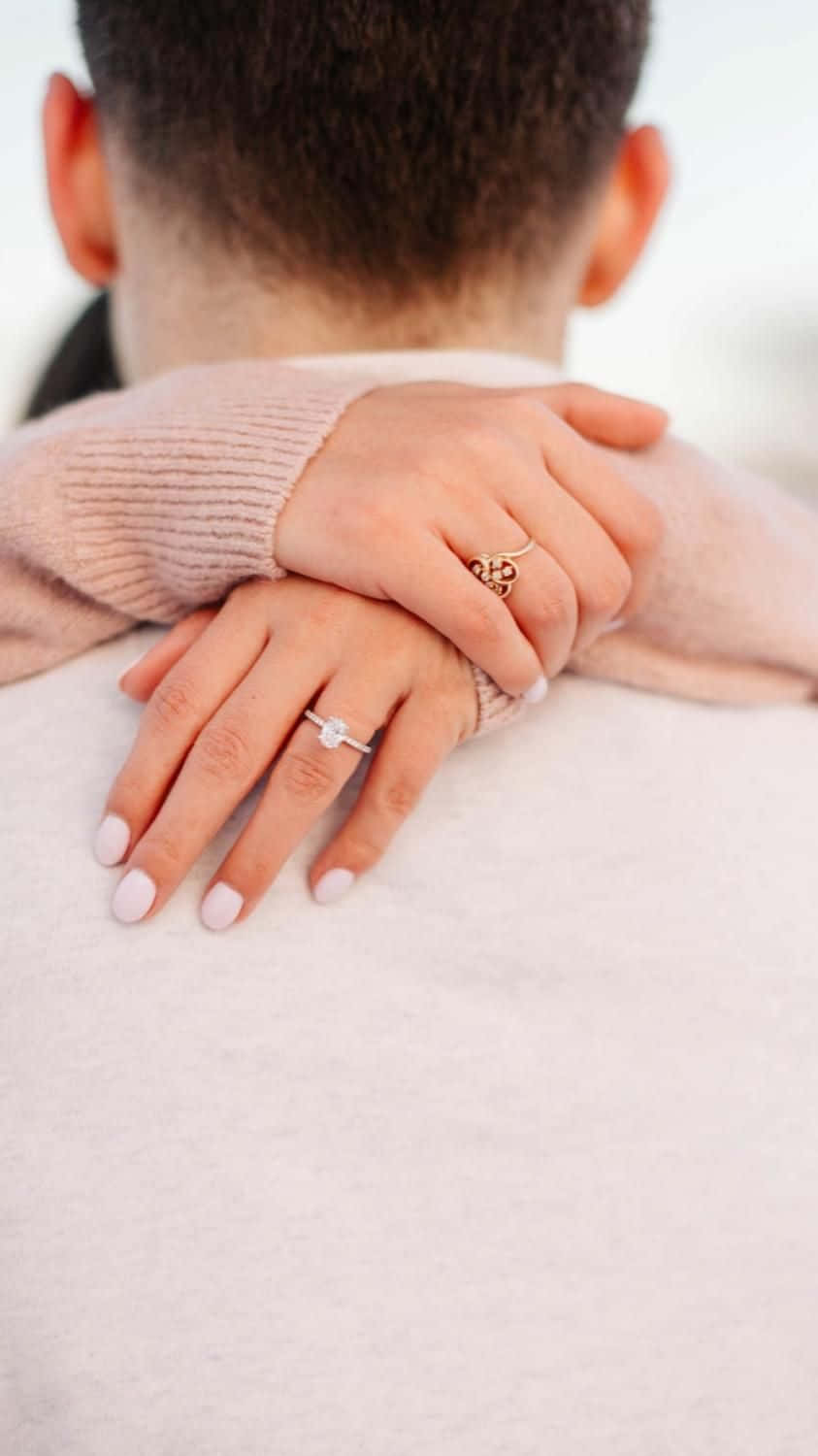 Engagement Ring While Hugging Pictures