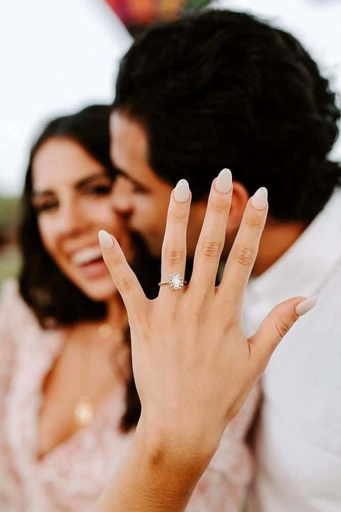 Engagement Ring Showing Off Blur Pictures