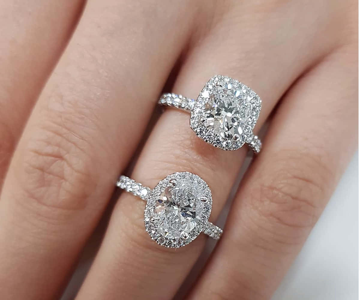 Two Engagement Rings In One Finger Picture