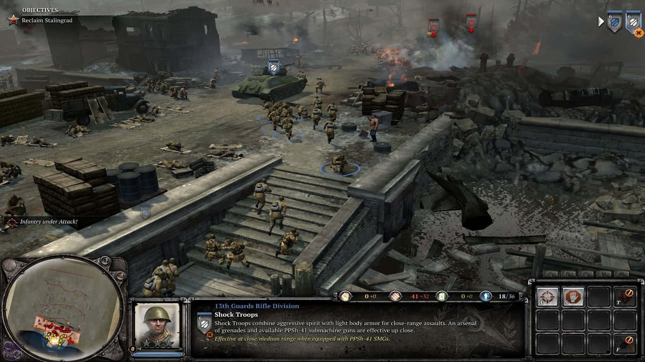 Engaging Battlefield - A Stunning Visualization Of Company Of Heroes 2 Scenario