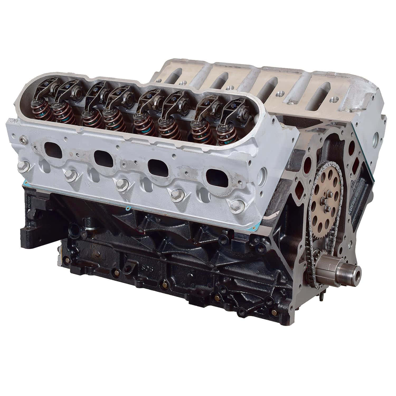 A Chevrolet C6 Engine On A White Background