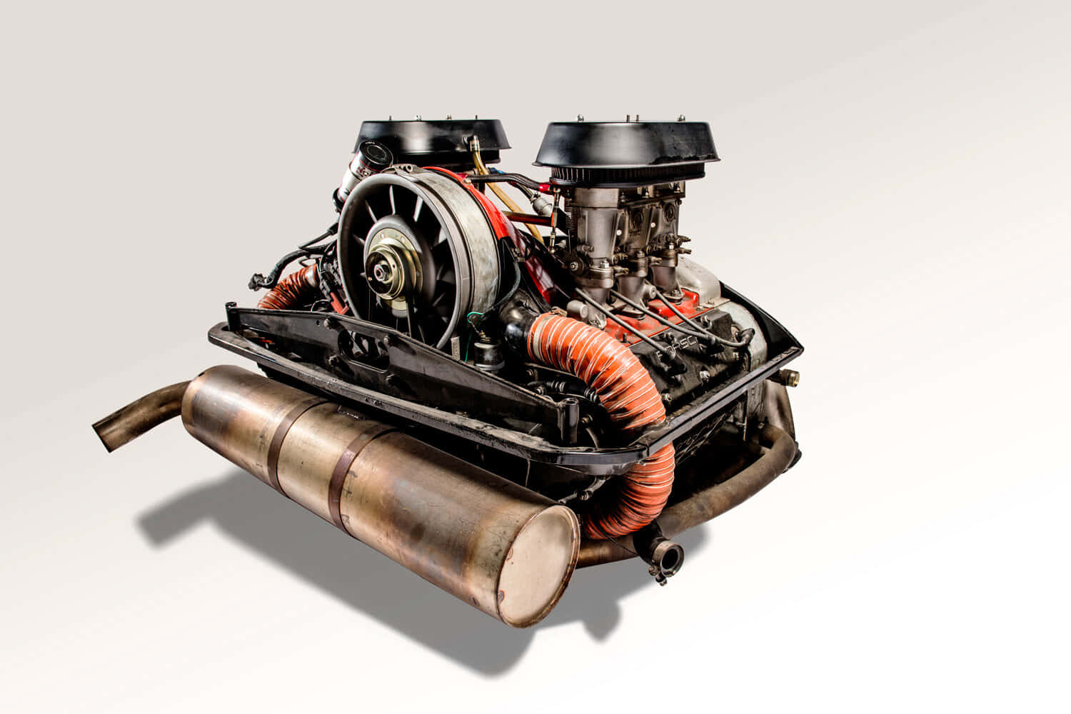 A Car Engine With A Large Engine On Top