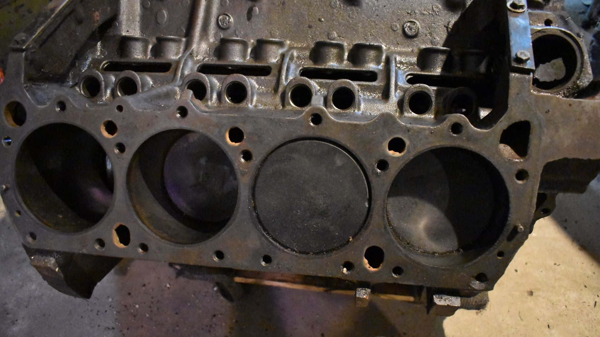 "A look inside a car engine."