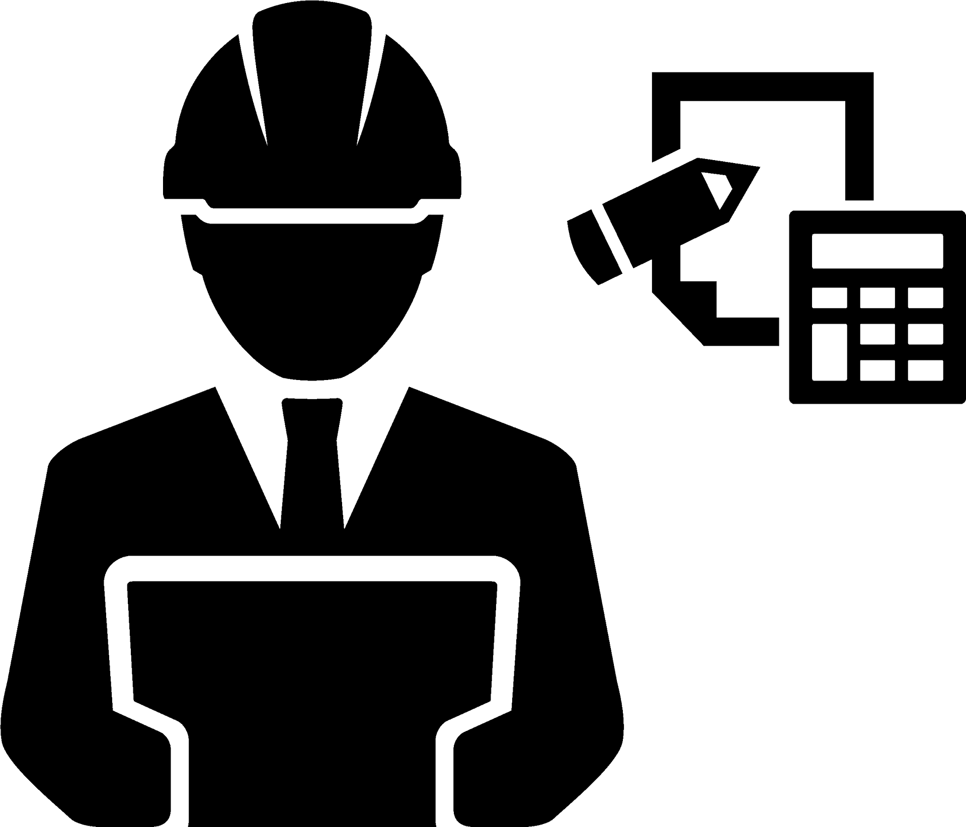 Engineer Iconwith Toolsand Calculator PNG