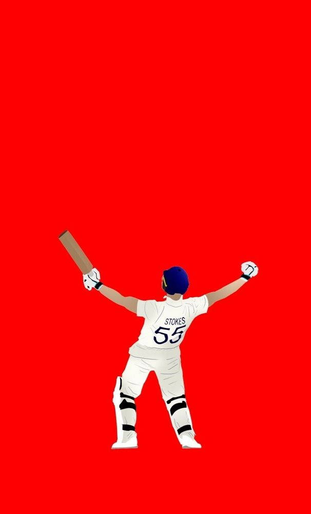 Engelsk Cricket Minimalistisk Kunst Tapet Wallpaper