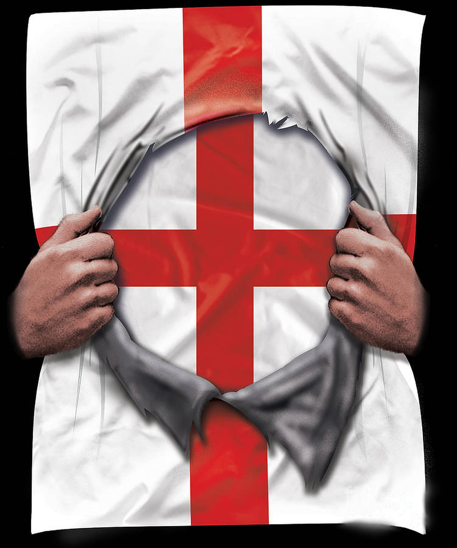 Striking Graphic Representation of England's Flag Wallpaper