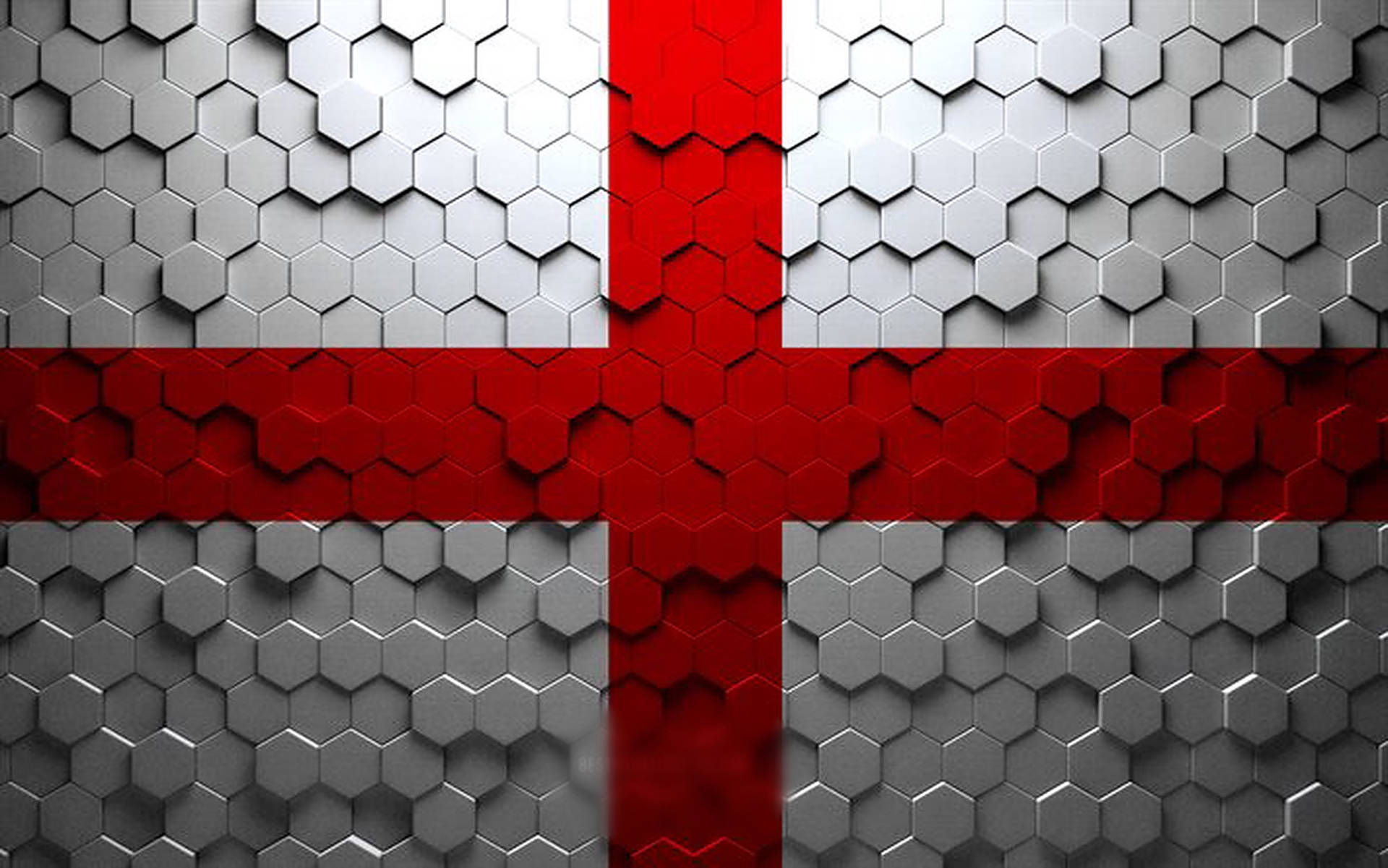 Englandsflagga I Hexagon Mönster. Wallpaper