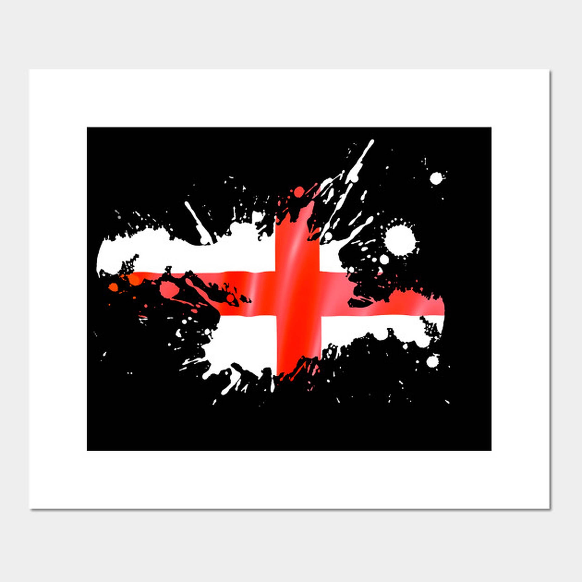 Pinturada Bandeira Da Inglaterra Papel de Parede