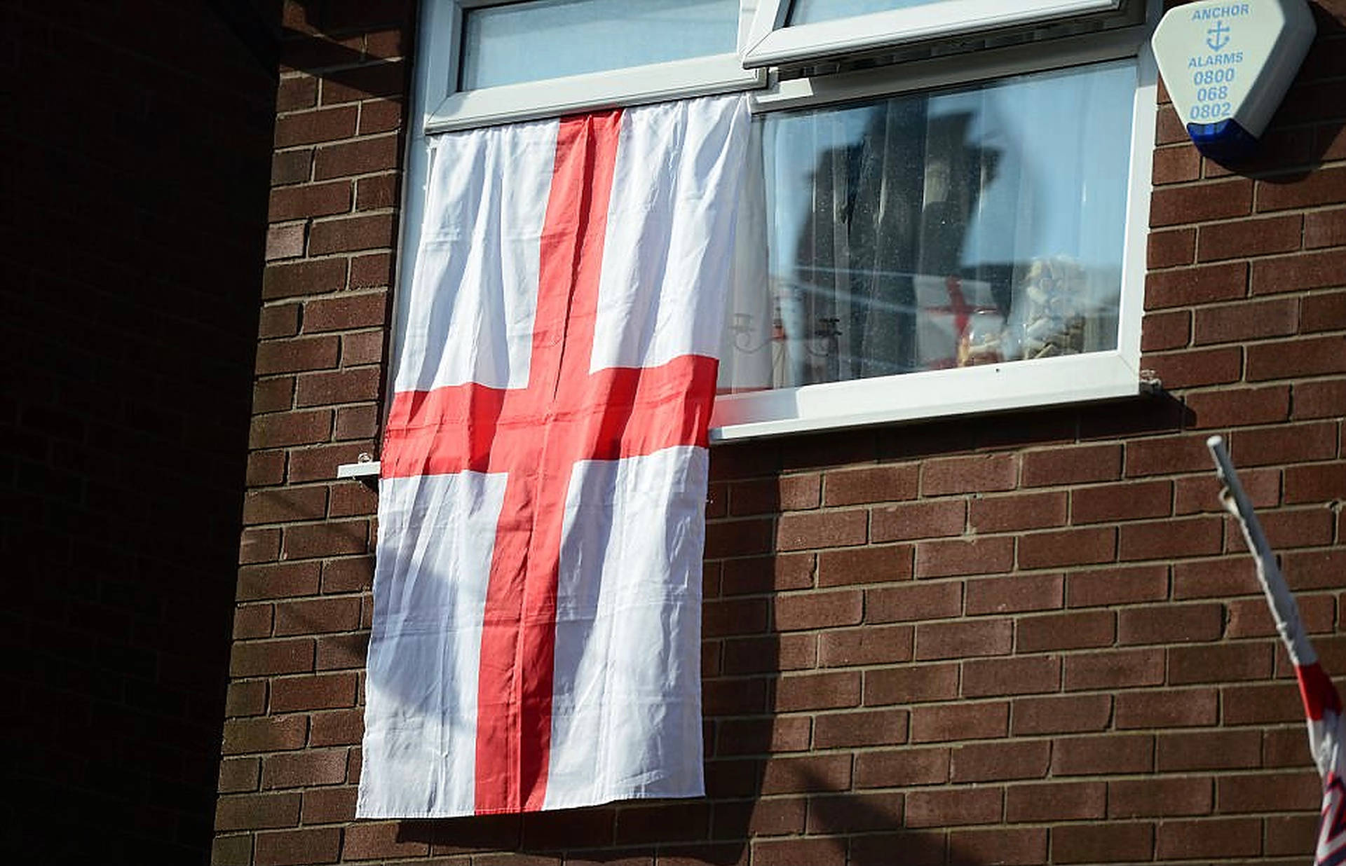 Fotografiada Bandeira Da Inglaterra. Papel de Parede