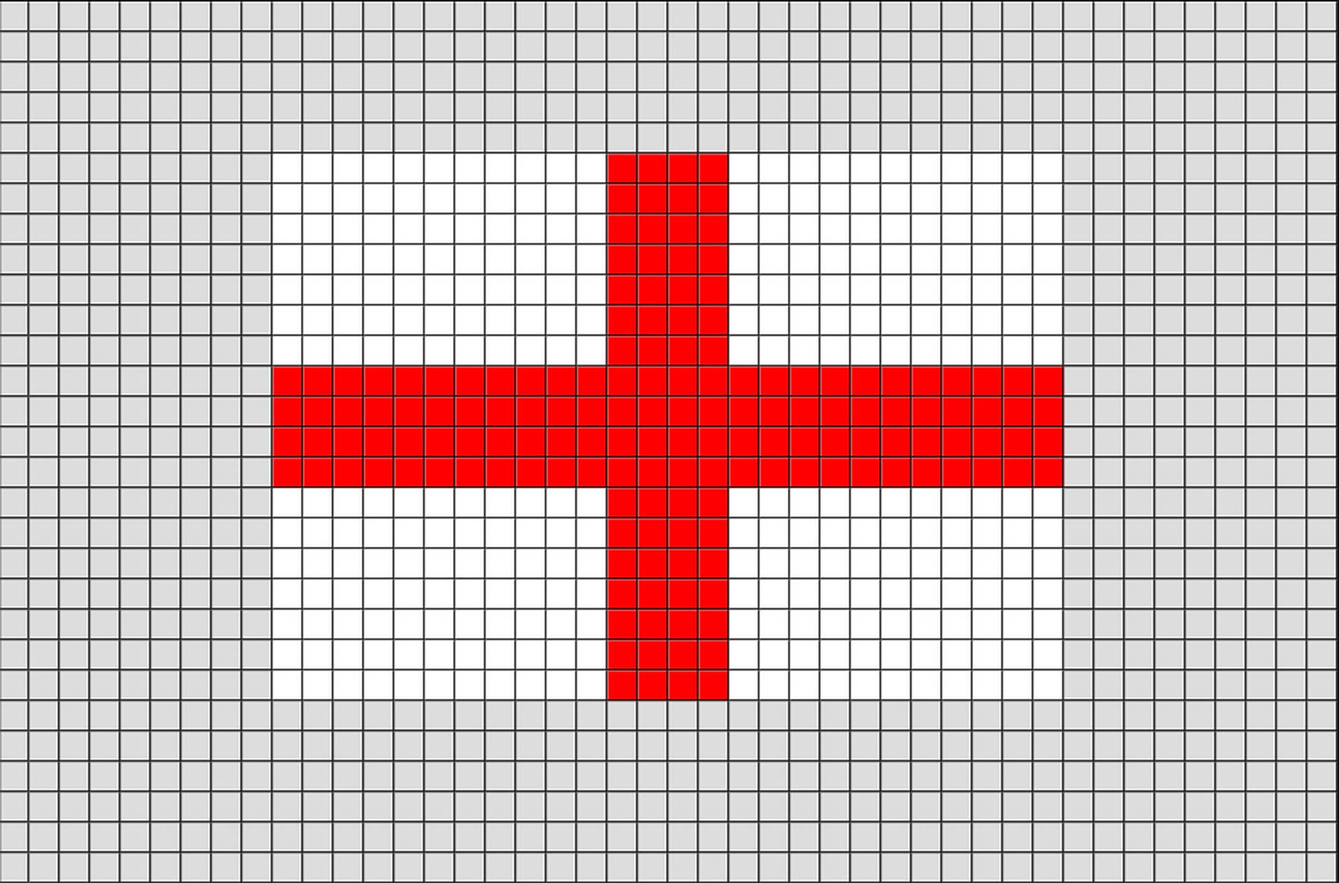 Engelskaflaggan I Pixel Art. Wallpaper