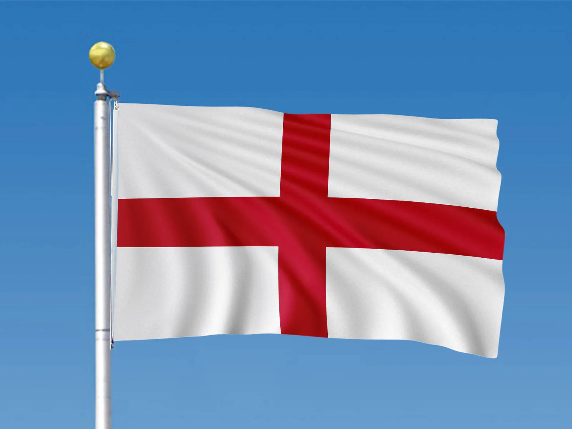 Bandeirada Inglaterra Na Haste. Papel de Parede