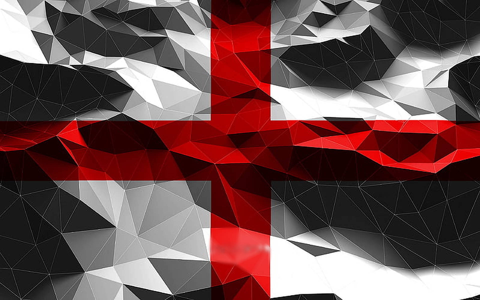 The Majestic England Flag in Poly Art Wallpaper