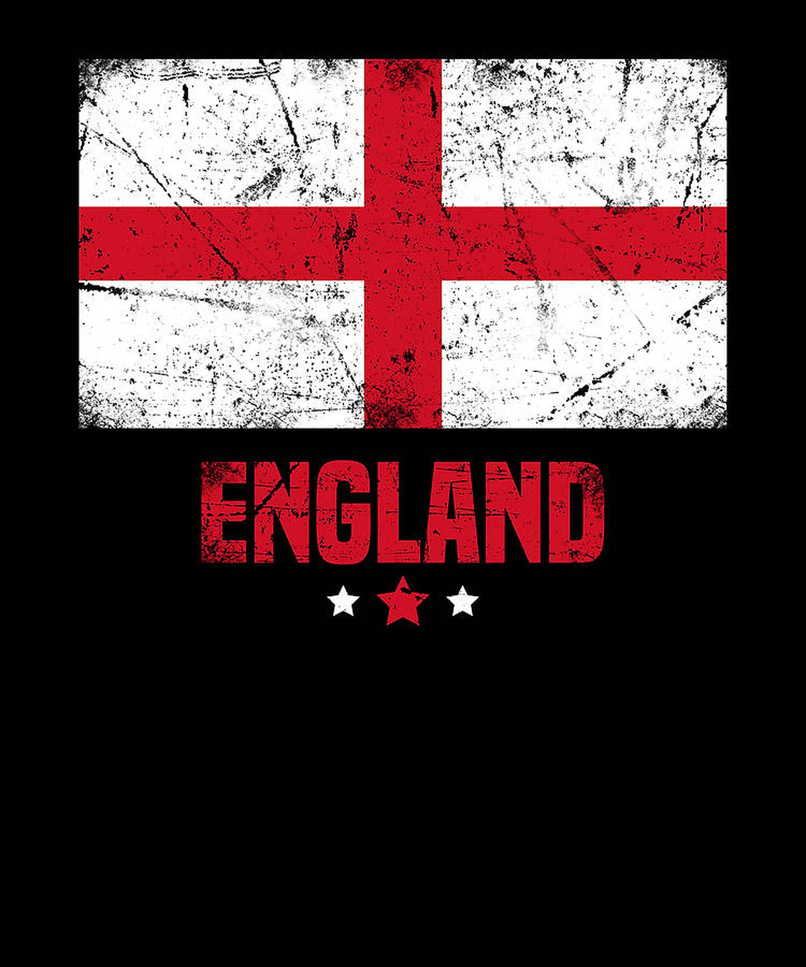 Flag af England Plakat Tapet: Et stilfuldt og klassisk plakat tapet, der viser et engelsk flag. Wallpaper