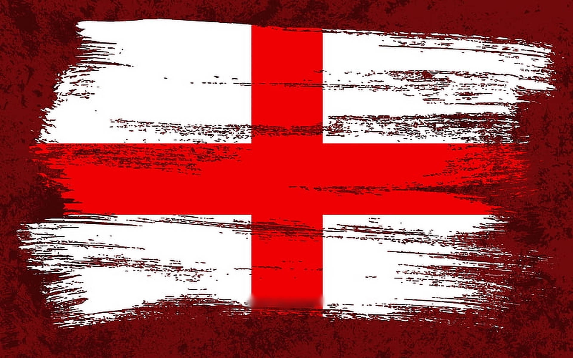 Bandeirada Inglaterra Em Tinta Vermelha. Papel de Parede