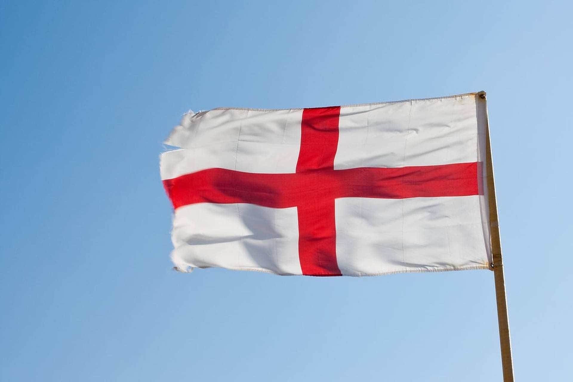 Storbritanniens Flagge Saint George's Kors Flag Tapet Wallpaper