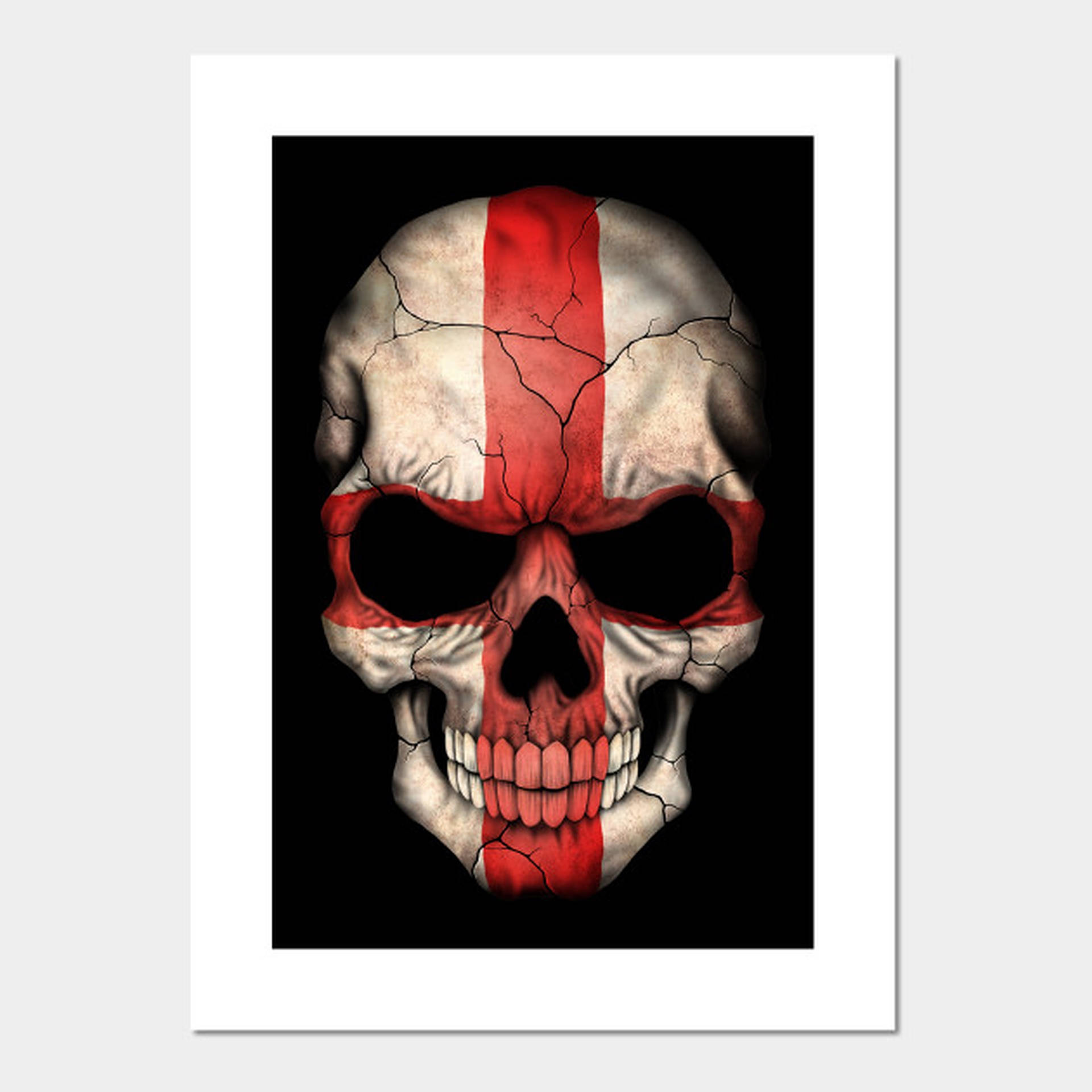 England Flag Skull Wallpaper