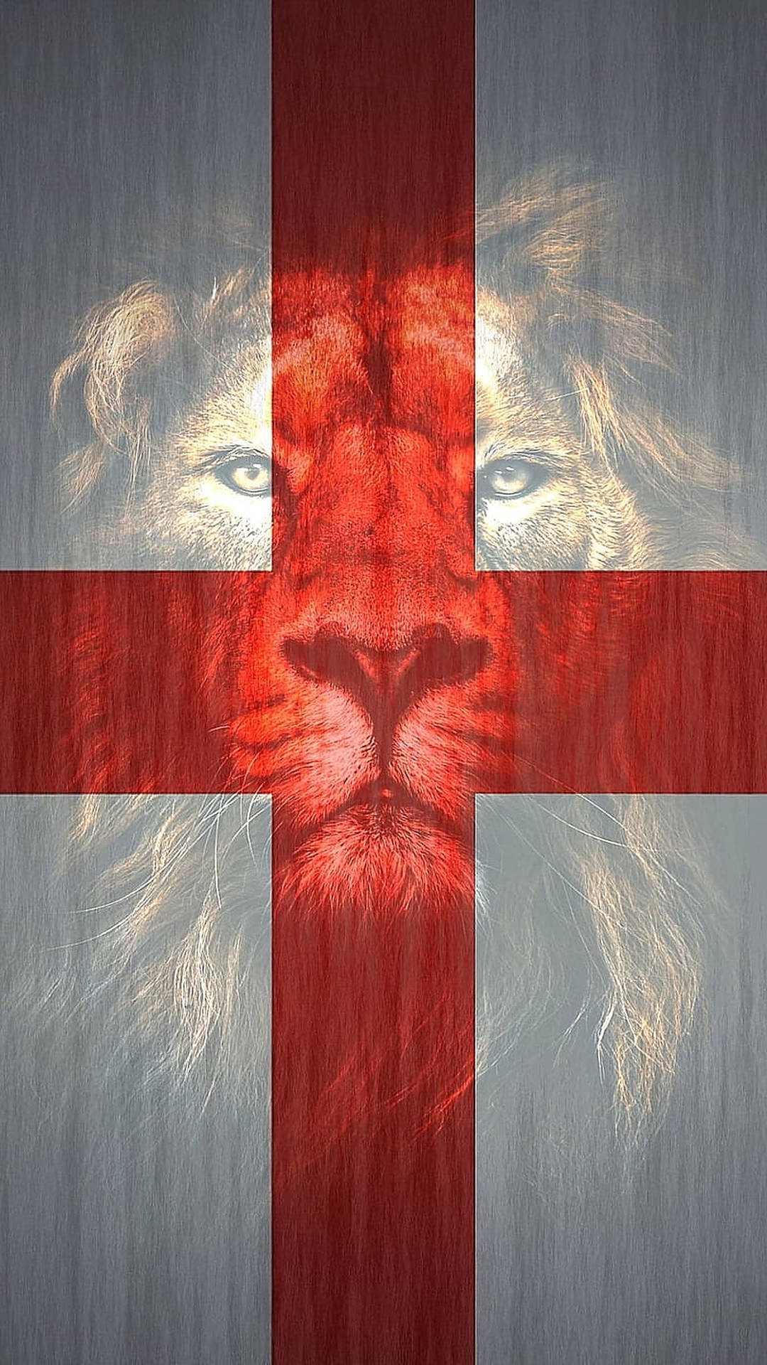 Caption: Majestic Lion on England Flag Wallpaper