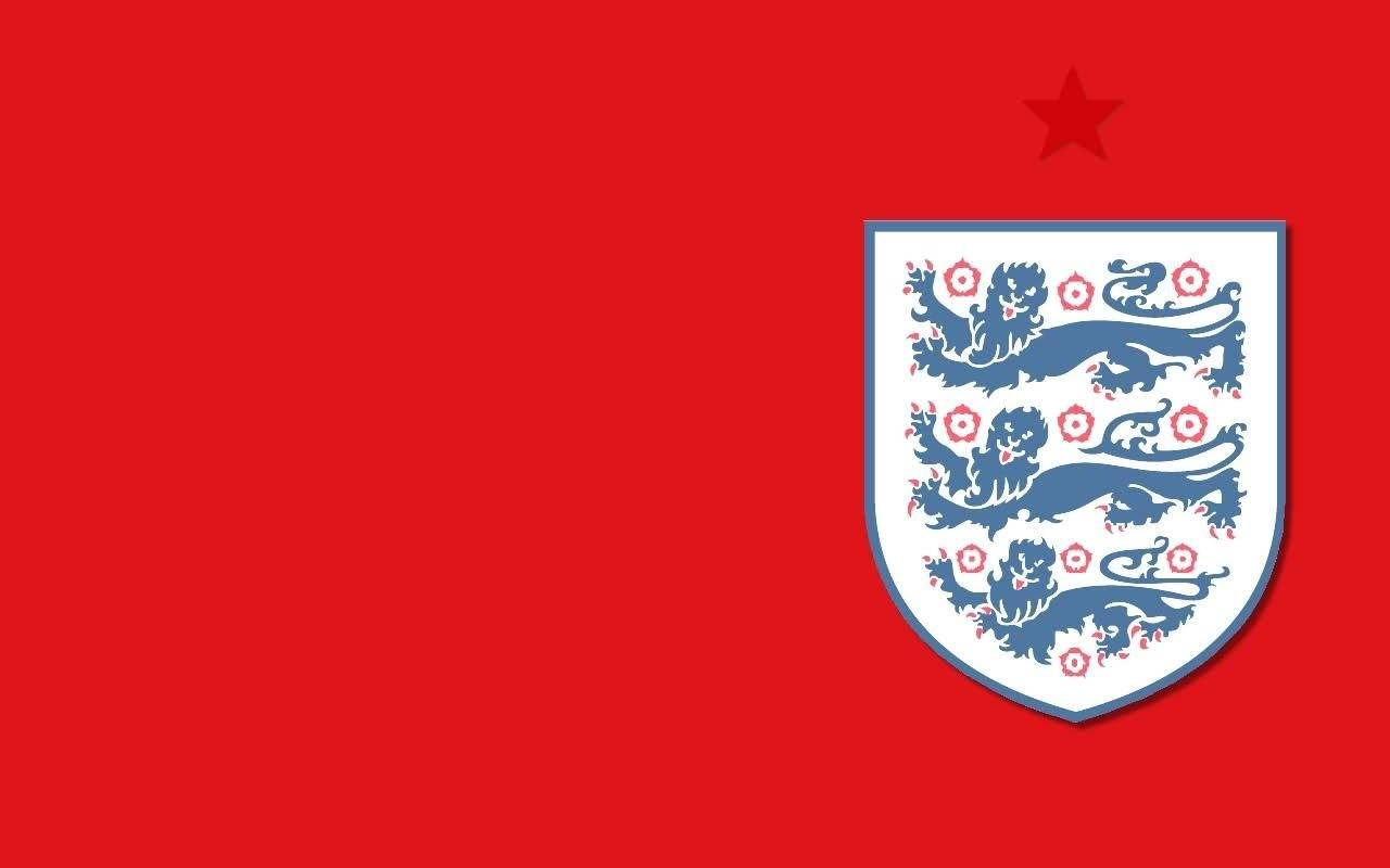 England Fodbold Rød Baggrund Star Wallpaper