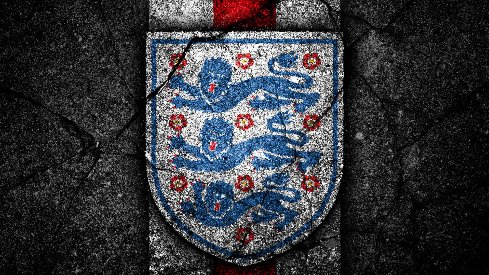 England Football Asphalt Background